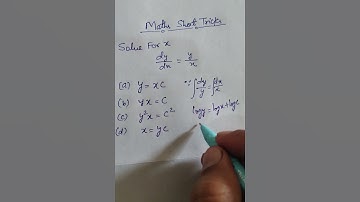 Maths short tricks | Differential equations #trending #2025 #cbse #icse #exam #nda #jee #shorts #new