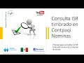 Consulta del ISR timbrado dentro de Contpaqi Nominas