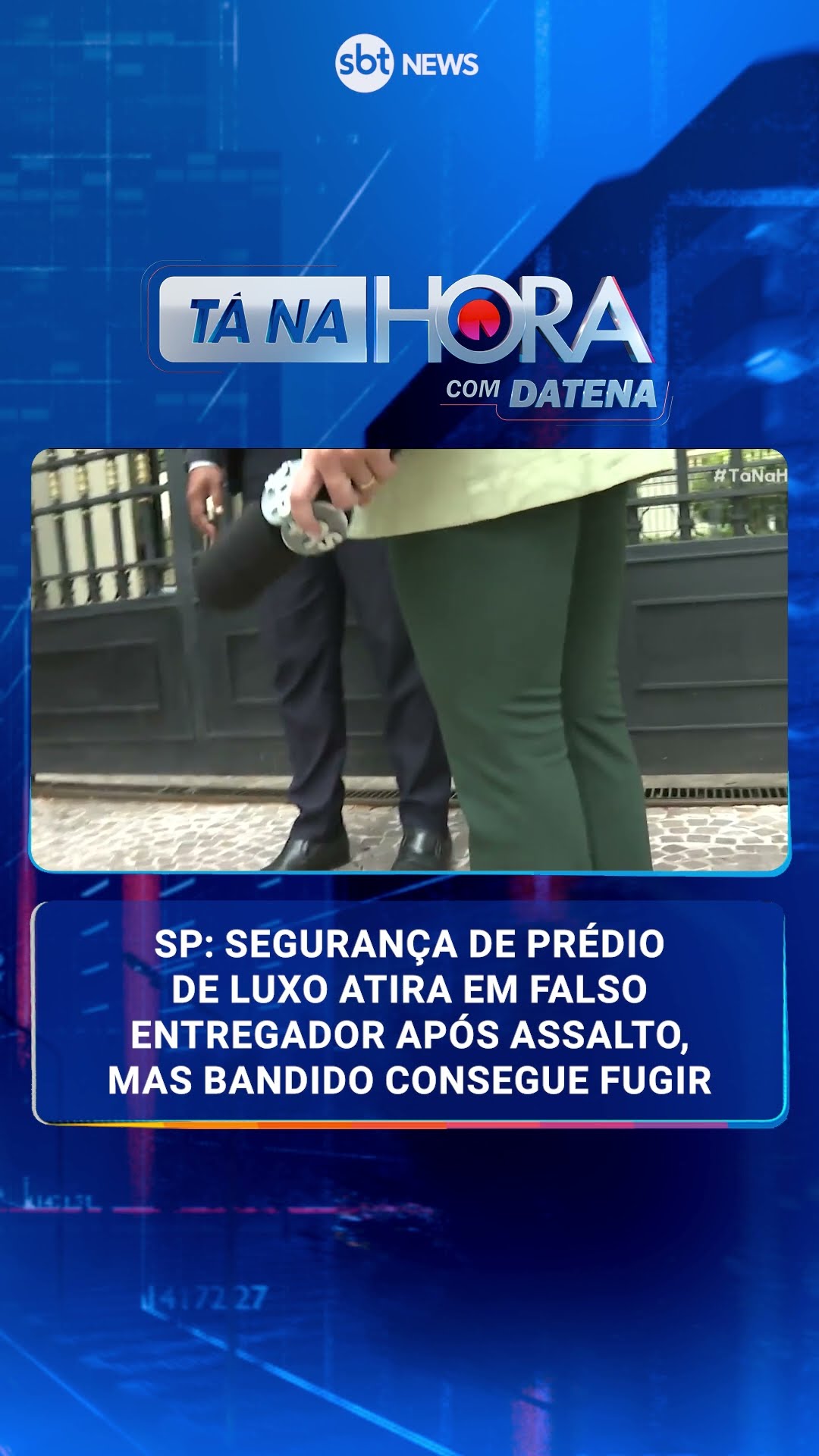 SP: Segurança de prédio de luxo atira em falso entregador após assalto, mas bandido consegue fugir