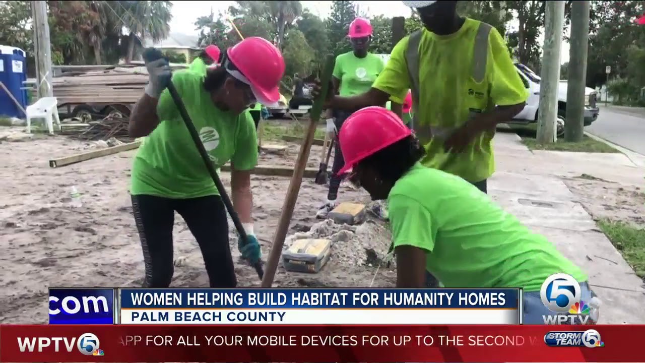 Women help build Habitat For Humanity homes in Palm Beach County YouTube