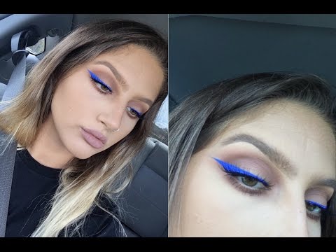 Video: Feline Royal Blue Winged Eyeliner Makeup Look