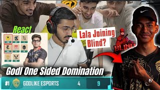 Godl #1 Ranking 🔥💛 | Admino On Lala Joining Blind 😯 | React On Team Disqualified In Godl Group 😳