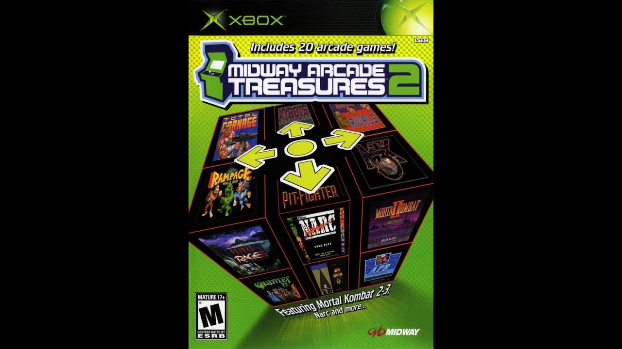 Midway Arcade Treasures 2 - XBX 2004 (NARC Gameplay This Game is insane with DESTRUCTION)