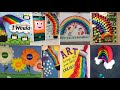 Rainbow theme school decoration ideas |School decoration ideas | Bulletin board ideas