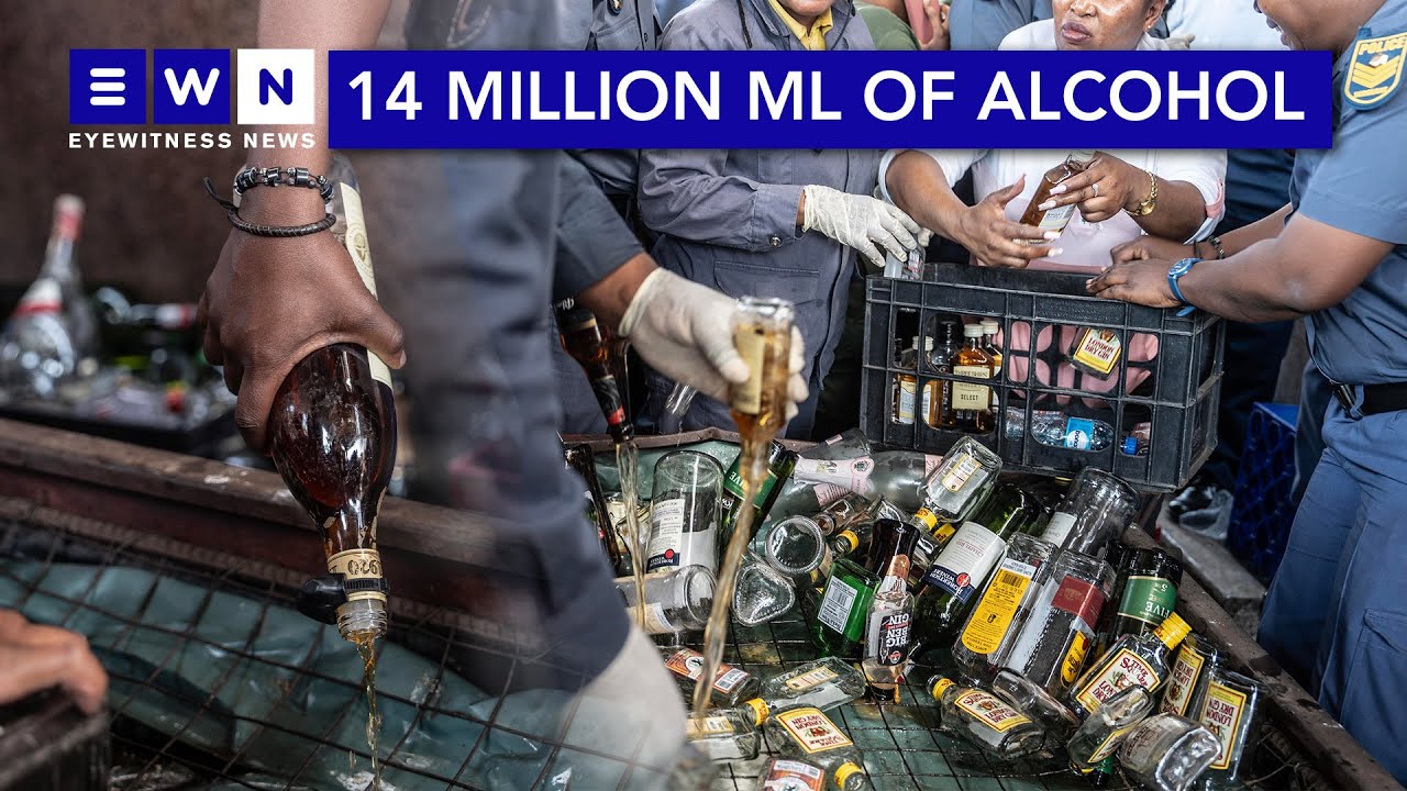 BOOZED OUT: JHB police dump 14 million millilitres of confiscated alcohol