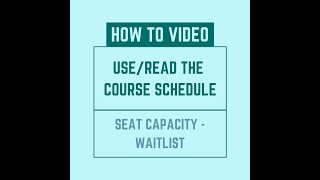 USFCA Course Waitlist Seat Capacity