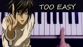 L Theme - Death Note / one finger EASY piano tutorial (melodica tutorial)
