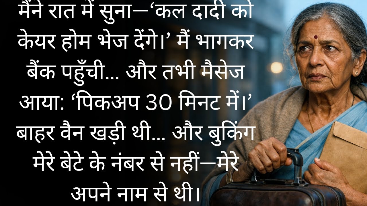 मैंने रात में सुना: ‘कल दादी को केयर होम भेज देंगे’… फिर बैंक के बाहर वैन आ गई!