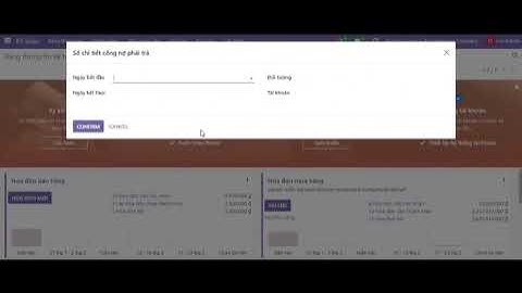 Hướng dẫn module kế toán -Sổ chi tiết công nợ phải trả - Phần mềm ERP odoo