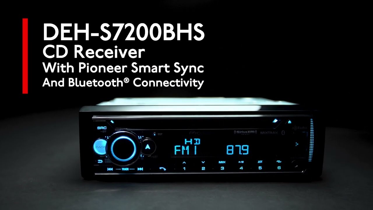 Pioneer® DEH-S7200BHS Car In-Dash Unit, Single-DIN CD Receiver