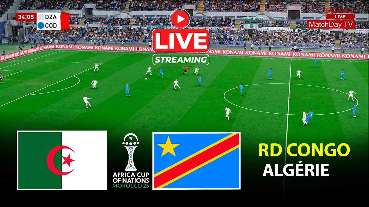 ALGÉRIE vs RD CONGO - Coupe d'Afrique des Nations 2025 Match aujourd'hui Simulation PES