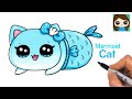 How to Draw Mermaid Cat | Aphau Meemeows