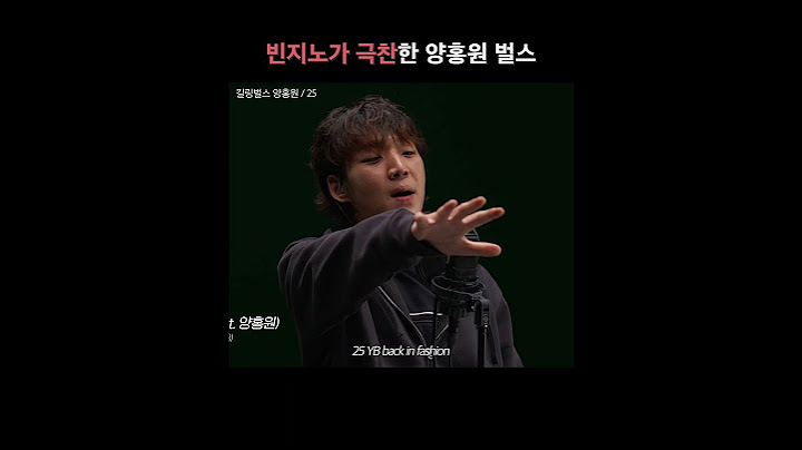 빈지노가 극찬하고 일본이 질투하고 세계가 뒤집어지고 유럽이 주목하는 양홍원 벌스