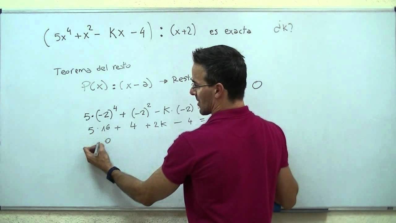 Teorema del resto SECUNDARIA (4ºESO) matematicas
