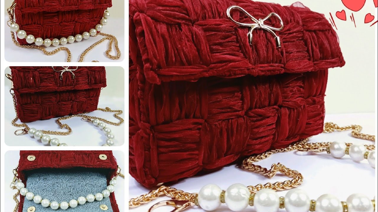 شنطة الاورجنزا بشبك الكنفا البلاستيكHow to make plastic canvas organza bag