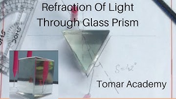 Refraction of light through glass prism //angle of deviation // #prism experiment // #refraction