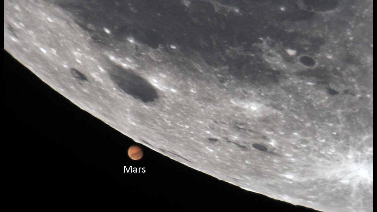 Rare Lunar occultation of Mars recorded through telescope