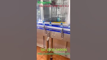 Máy chiết rót 3 trong 1 đáp ứng xưởng sản xuất nước đóng chai tự động #maychietrot #maychietrot3in1
