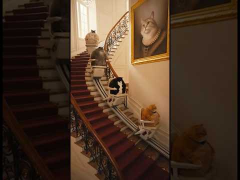 Royalty Cats Dinner Time