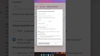 How to Create a Virtual Hard Disk on Windows 11 #windows #windows11 #youtubeshorts #shorts #pc