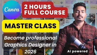 Canva Master Class | Graphics Design Full Course Free in Hindi | Ai Powered Canva Full Course Hindi