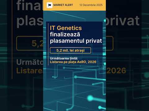 📊 IT Genetics a încheiat plasamentul privat cu succes, atrăgând 5,2 mil