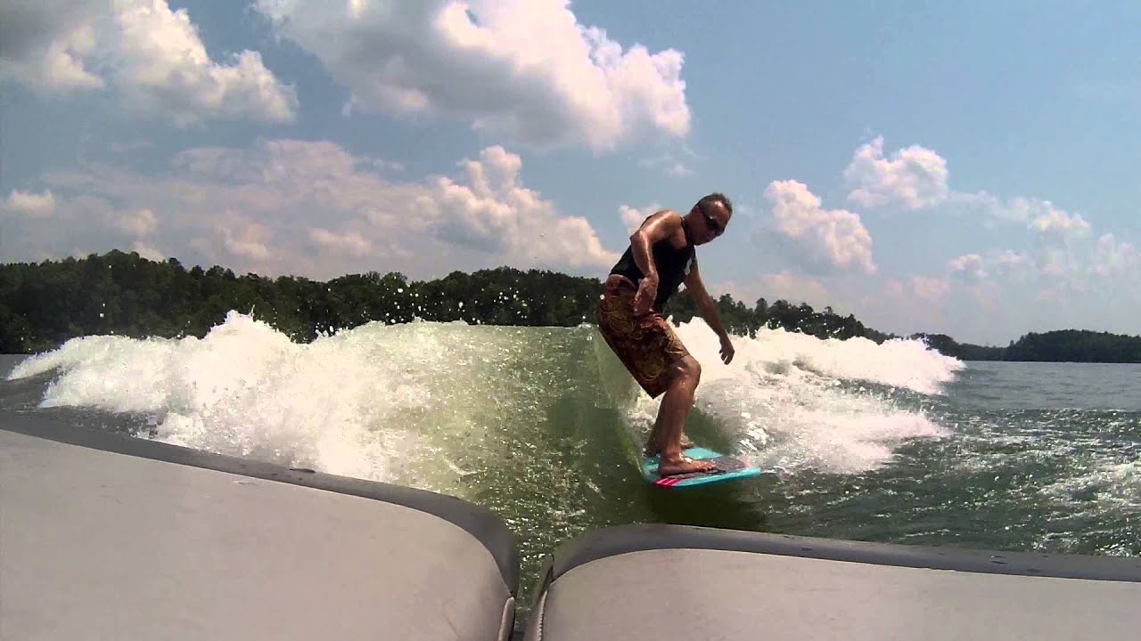 2015 Lakewakes Bean Wakesurf board, Healside ride with Mark Werbenec