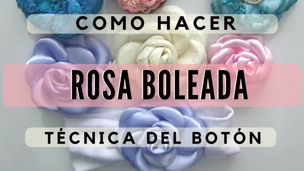 🌺Rosa Boleada🌺 Tutorial 25 /  Button technique Satin rose