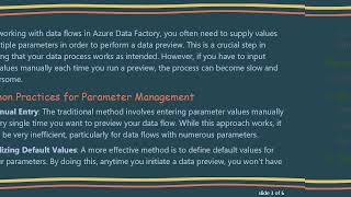 Efficient Ways to Debug Data Flow in Azure Data Factory with Parameters