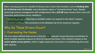 Resolving NoHostAvailable and ConnectionBusy Errors in Cassandra Queries with the IN Operator