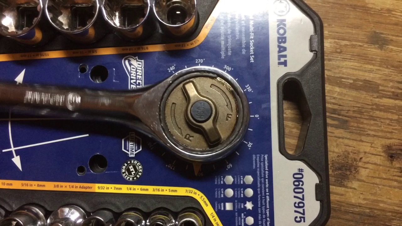 Kobalt gearless ratchet YouTube