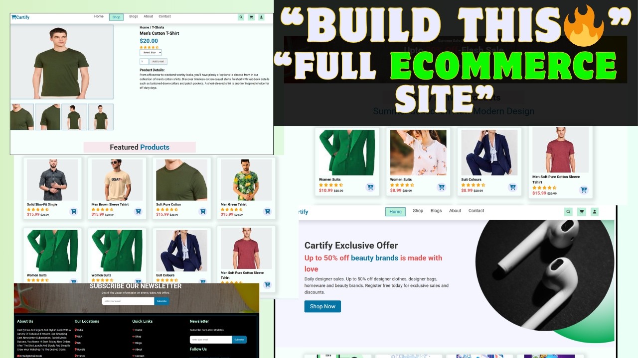 “Build a Complete Responsive Ecommerce Website (HTML CSS JS) | Full ...