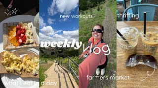 a good mf WEEKLY VLOG: thrifting, farmers market, what I eat in a day \& more