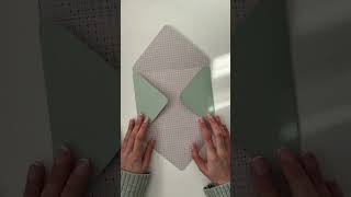Envelope making💚 #asmr #papercraft #handmade #envelope #card #pattern #paper #gift #envelopemaking