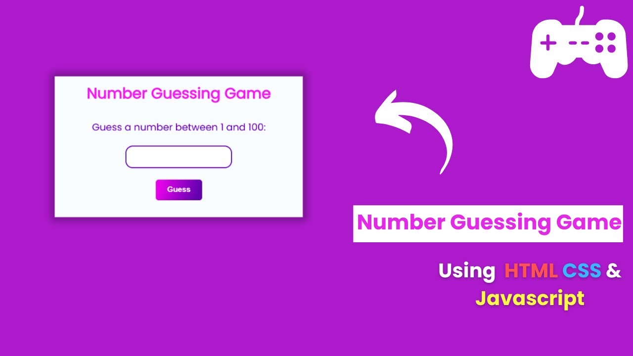 NUMBER GUESSING GAME USING HTML CSS AND JAVASCRIPT JAVASCRIPT PROJECTS Becodewala YouTube