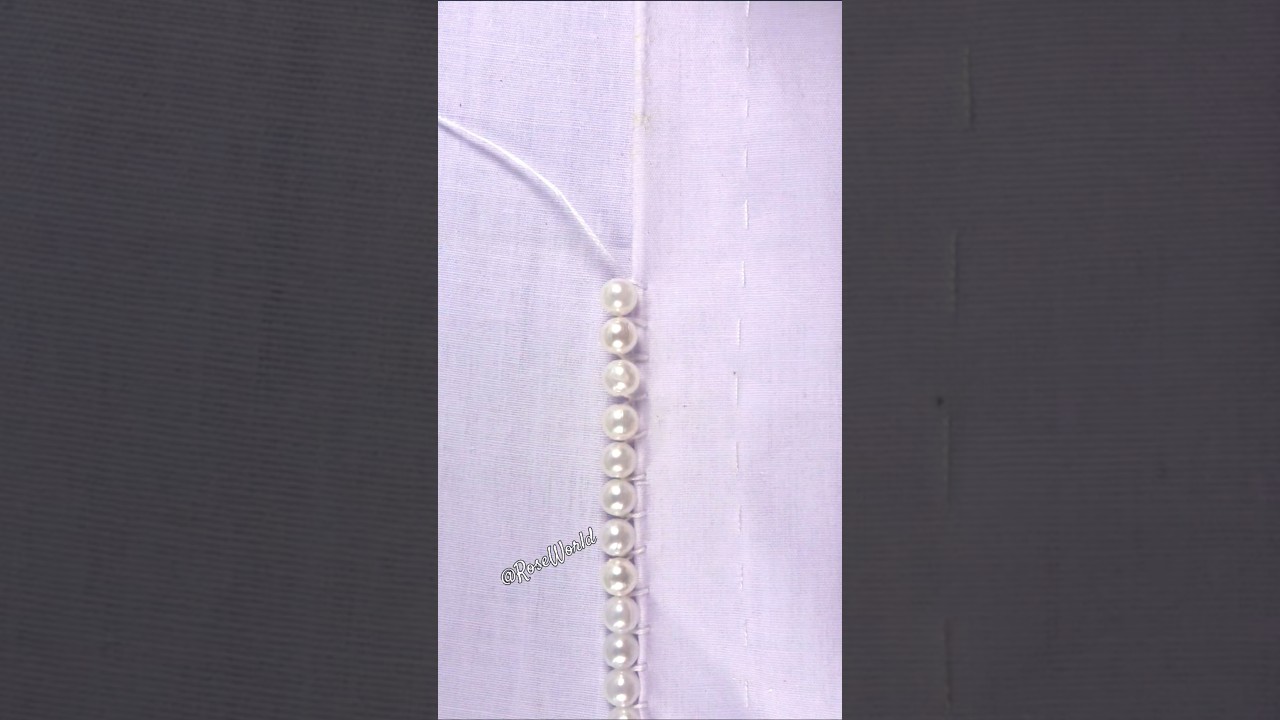 So easy Pearl border line hand embroidery design❤️‍🔥