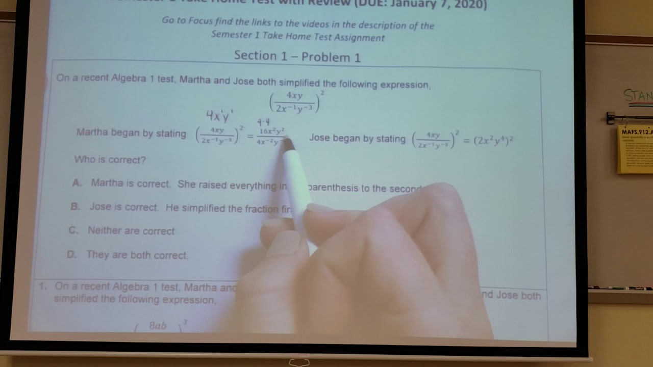 Section 1 Problem 1 - YouTube