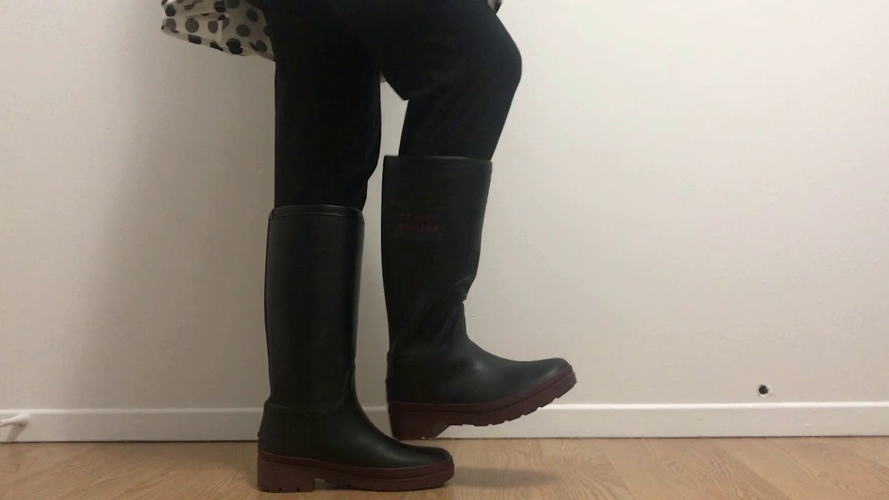 tommy hilfiger tall rain boots