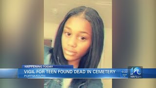 Vigil set for 17- year- old mom found dead in cemetery