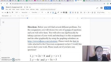 Week 5: Assignment #2 Video Directions