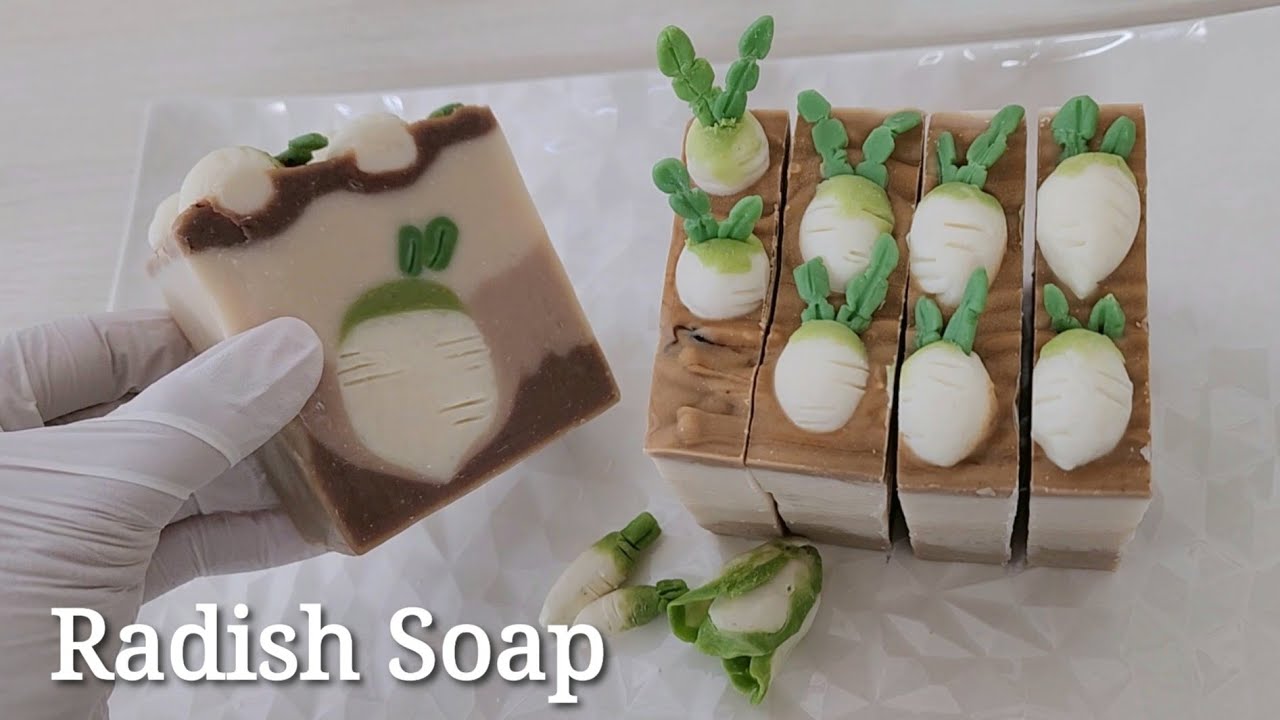 첫눈 내리는날 진짜처럼 무우 비누 만들기 Radish Soap