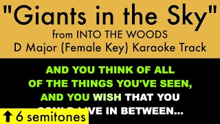 Giants in the Sky (Female Key) from Into the Woods (D Major) - Karaoke Track with Lyrics on Screen