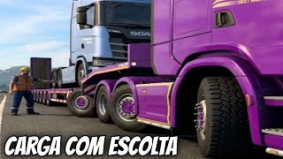 CARGA GIGANTE COM ESCOLTA // TRUCK SIMULATOR USA // GAME PLAY  screenshot 3