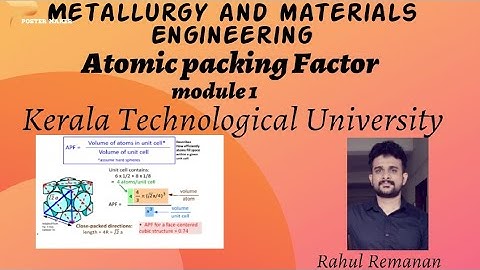 Atomic packing factor-APF