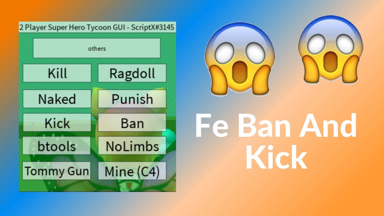 Fe Ban Script - roblox how to make a script kill a player