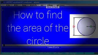 How to find the area of the circle in Qbasic// Qbasic Programming//