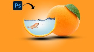 Water Orange Splash Effect | Photoshop Tutorial for beginners