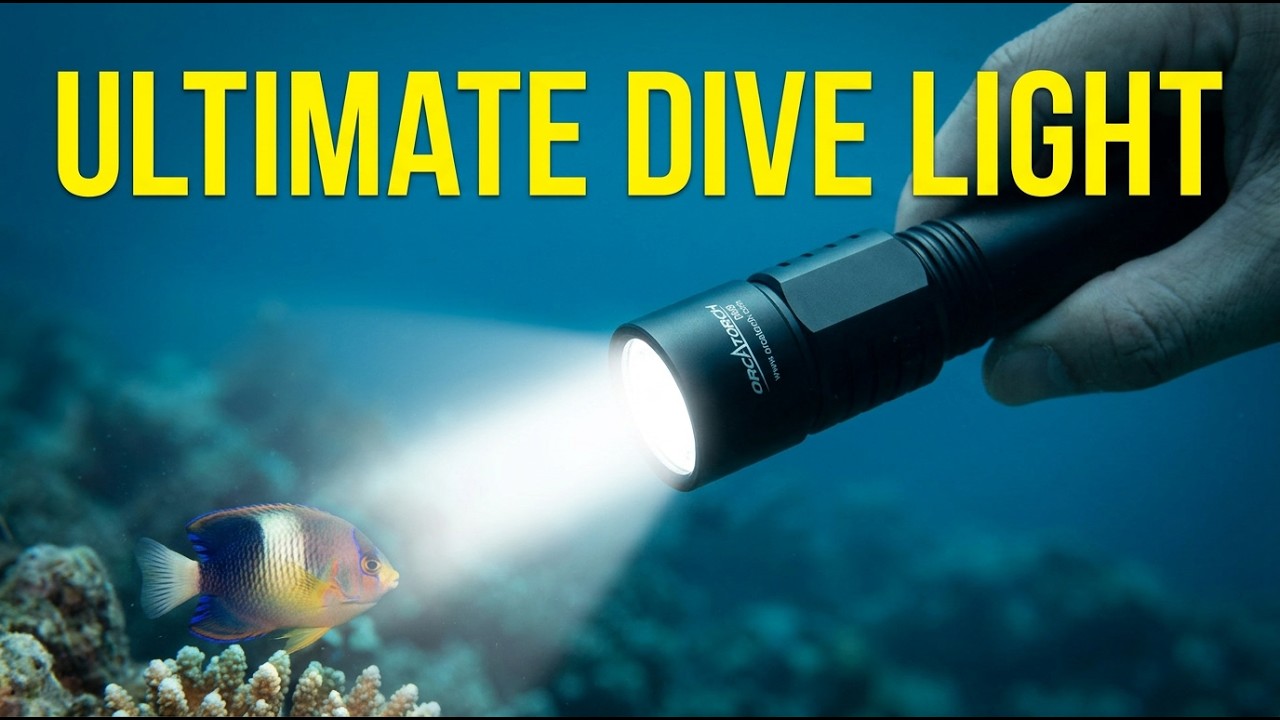 OrcaTorch D520 Palm-sized Dive Light with a Mechanically Rotary Switch