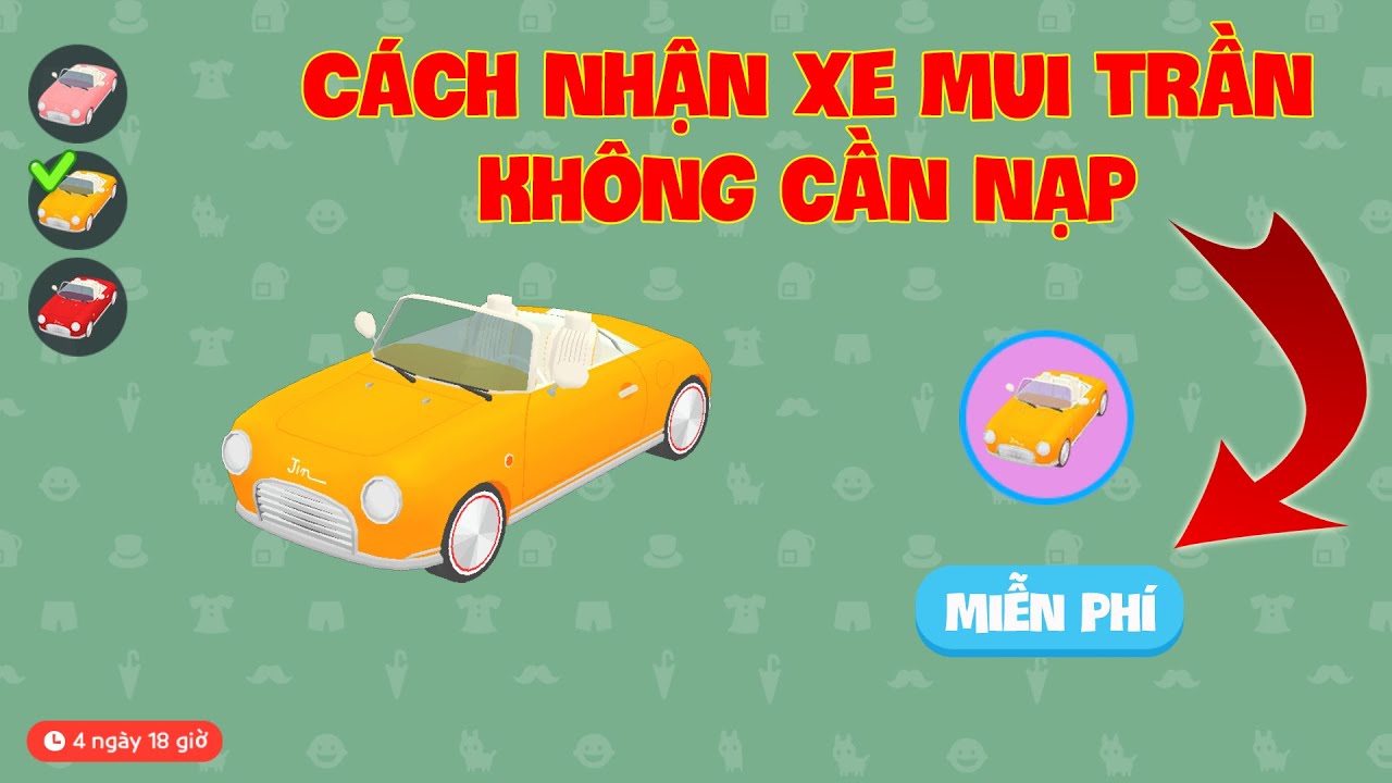 (Play Together) Cách nhận "Xe Mui Trần Cổ Điển" Không cần NẠP