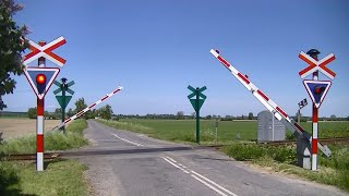 Spoorwegovergang Sakskbing dk  Railroad Crossing  Jernbaneoverskring